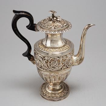 GUSTAF MÖLLENBORG, kaffekanna, silver, Stockholm, 1838.