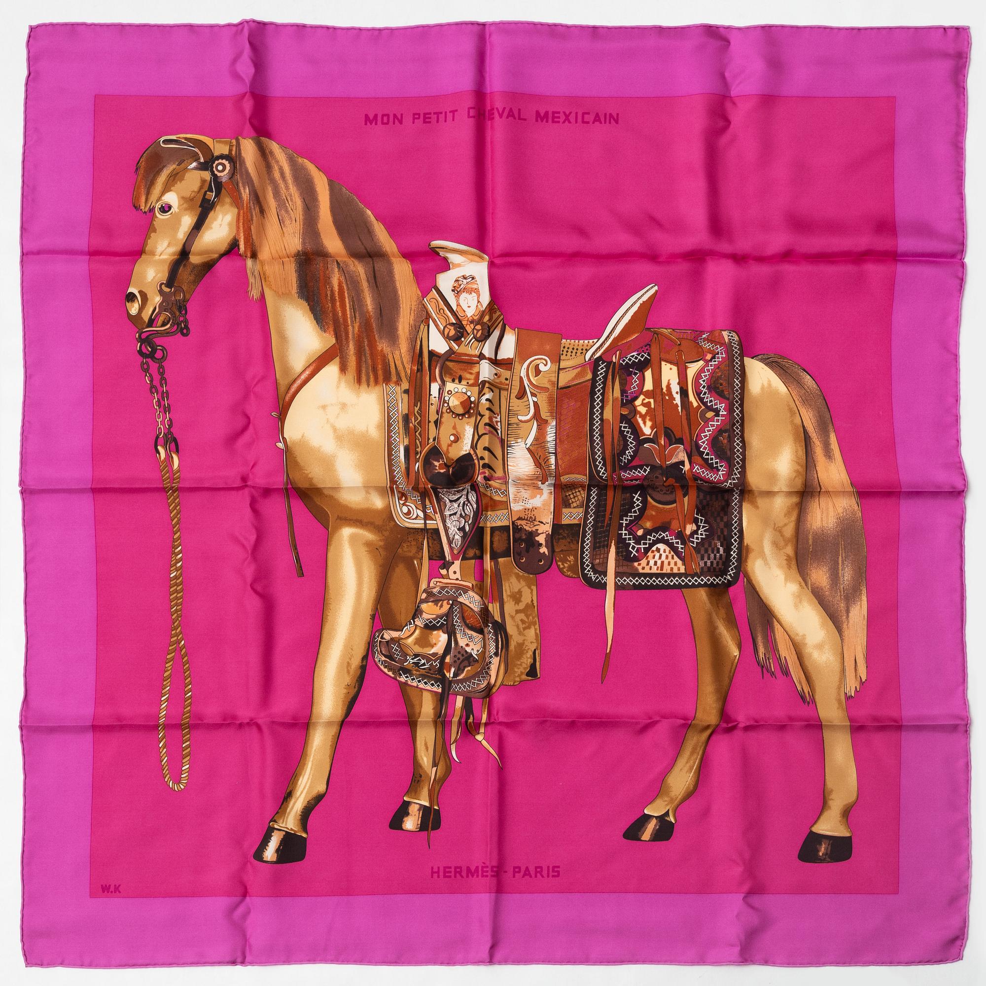 Hermès, scarf, "Mon Petit Cheval Mexicain".