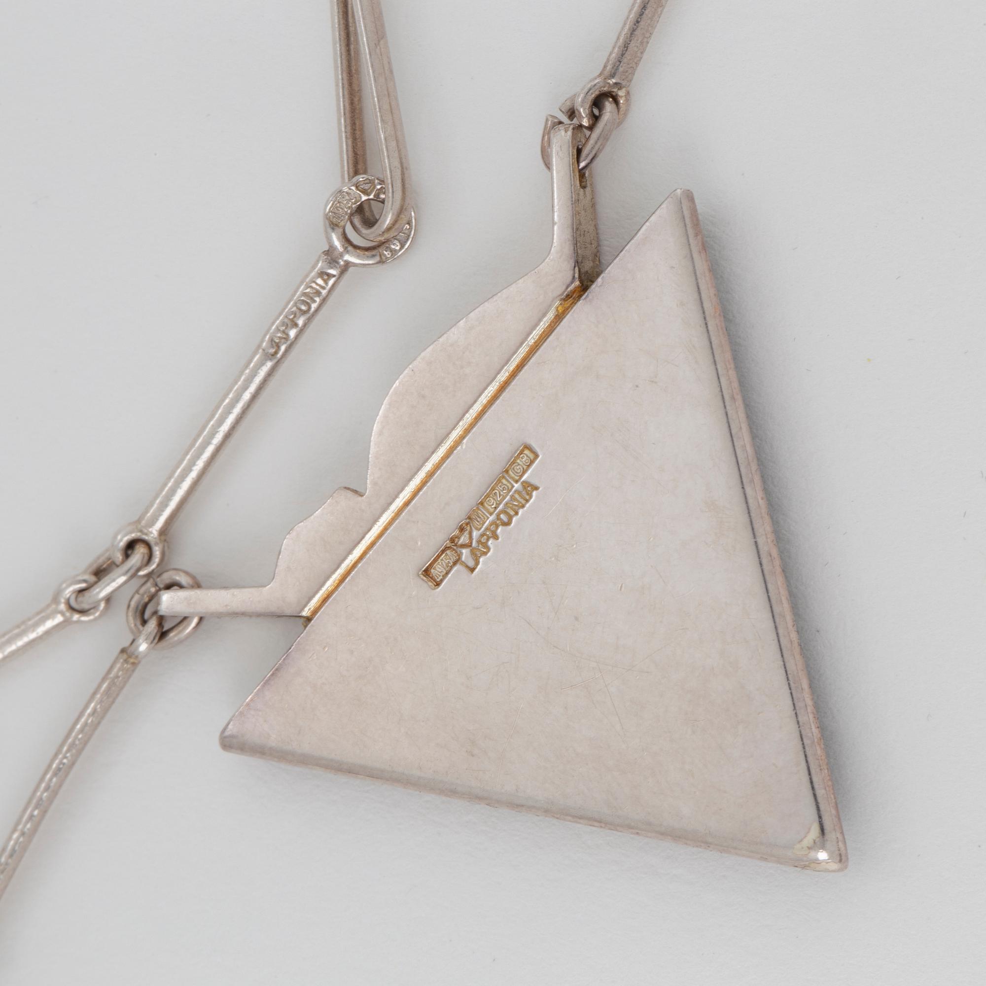 PENDANT, sterling silver, ebenholts, Zoltan Popovits, Lapponia 2008.