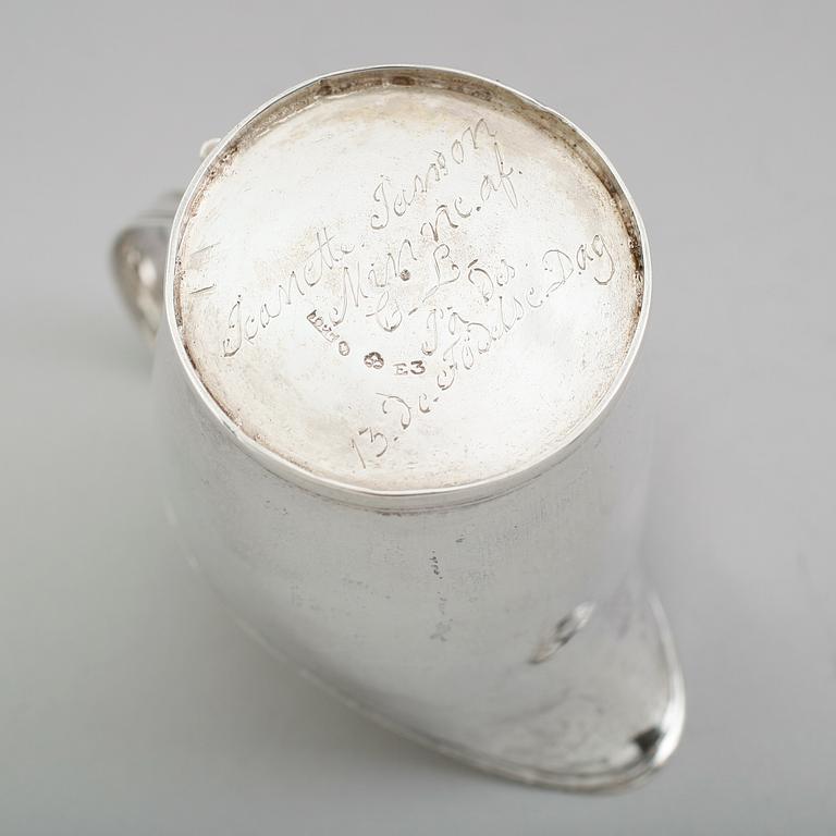 GRÄDDKANNA, silver, Johan Petter Grönvall, Stockholm 1811. Vikt ca 101 gram.