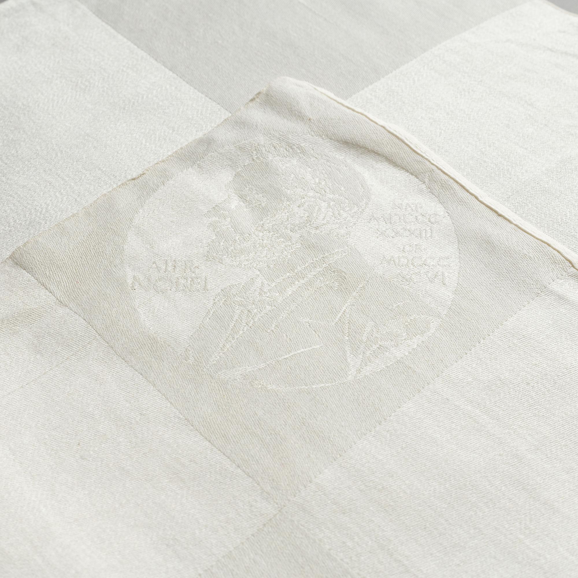 A tablecloth and napkins, 6 pcs., linen damask, "Nobel", Klässbols Linneväveri.