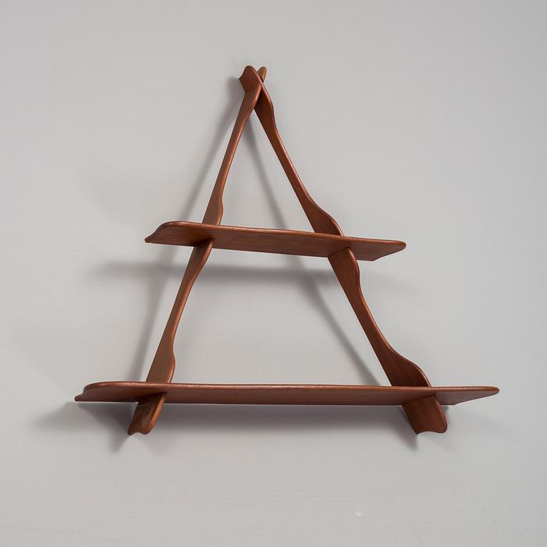 PEDER MOOS, A teak 'Amager' wall shelf, Denmark, mid 20th Century.