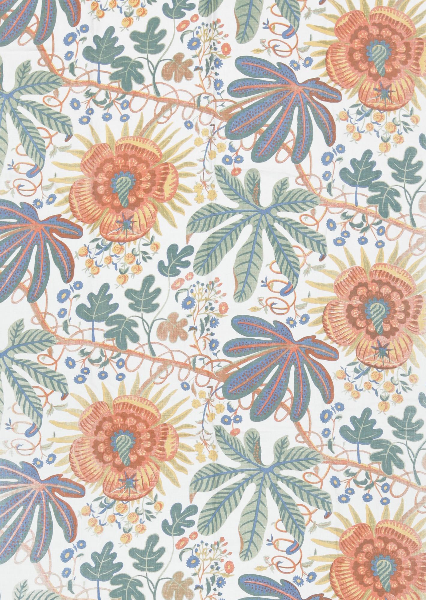 GARDINLÄNGDER, 3 st, "Aralia", Josef Frank, Svenskt Tenn.