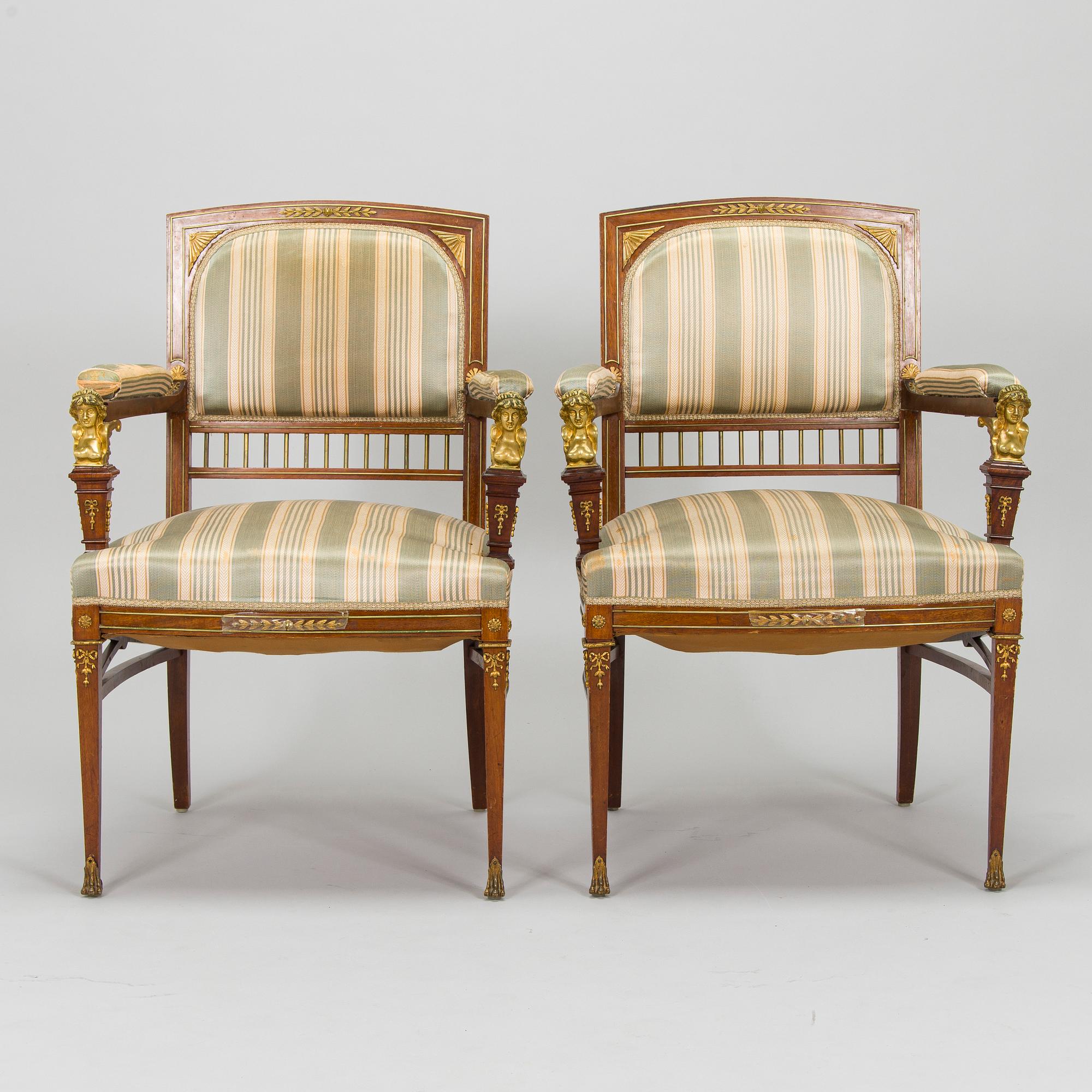 Möblemang, 8 delar, Empirestil, Ryssland, 1900-talets början.