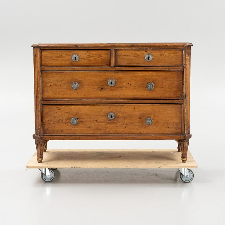 Byrå, gustavianskt provinsarbete, 1700-talets slut.