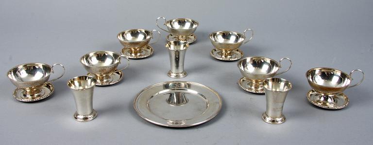 PARTI SILVER, 18 delar, 1900-tal. Vikt 510 g.