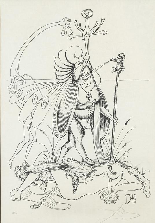 Salvador Dalí, litografi, 1973, signerad 28/50.