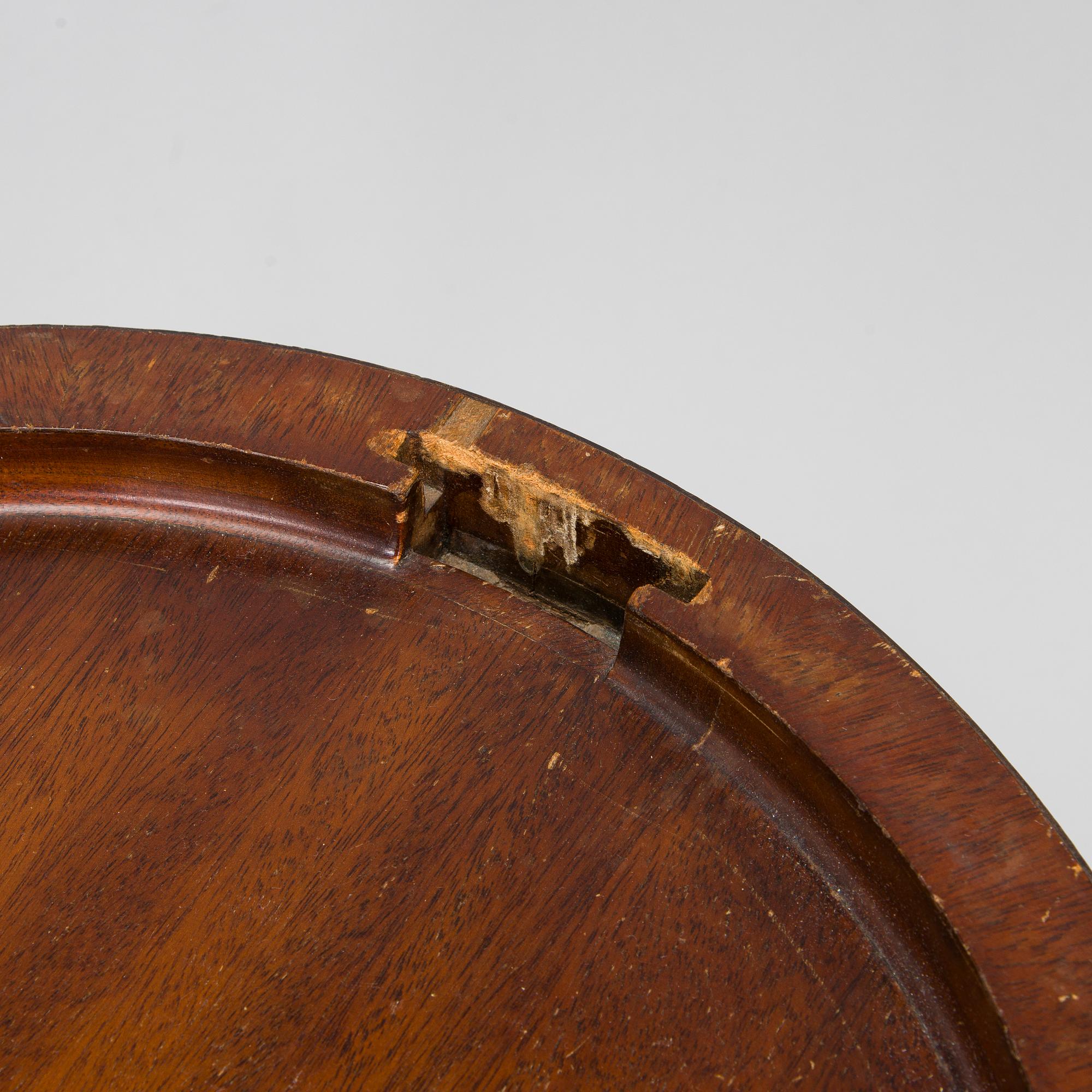 Brickbord, sterlingsilver och mahognyfaner, Mappin & Webb, London 1912, stommen av Paul Boman.