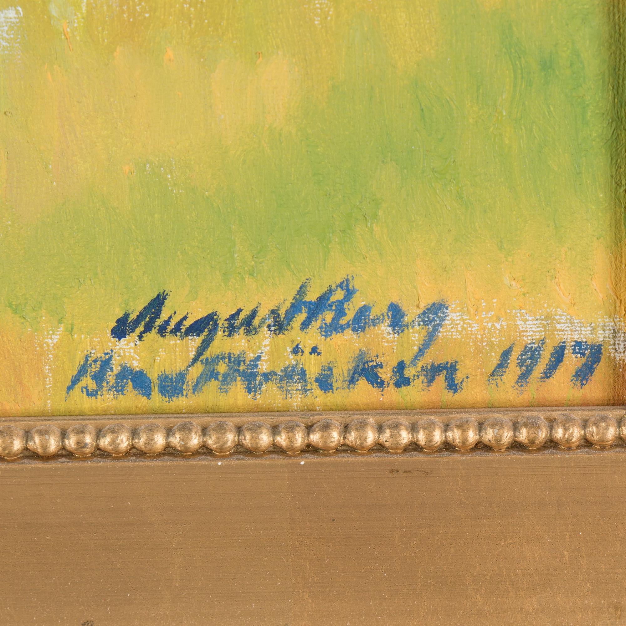 AUGUST BERG, olja på duk. Signerad och daterad 1917.