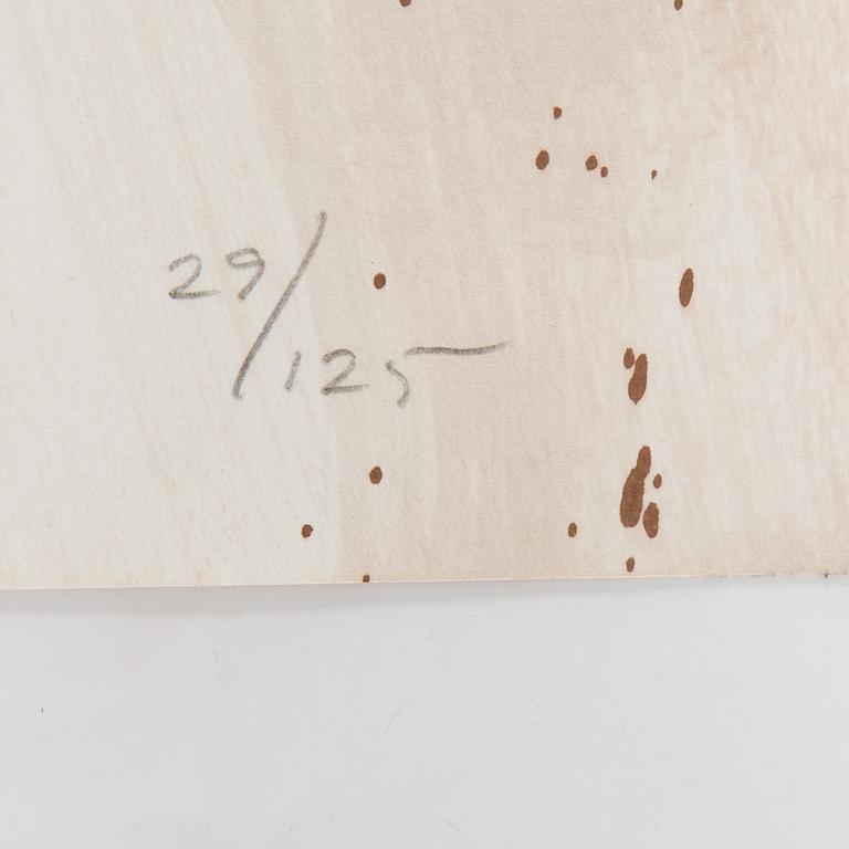 PARTI GRAFIK, 9 delar, mesta dels litografier, b.la C Göran Karlsson, Malcom Morley mm, samtliga signerade.