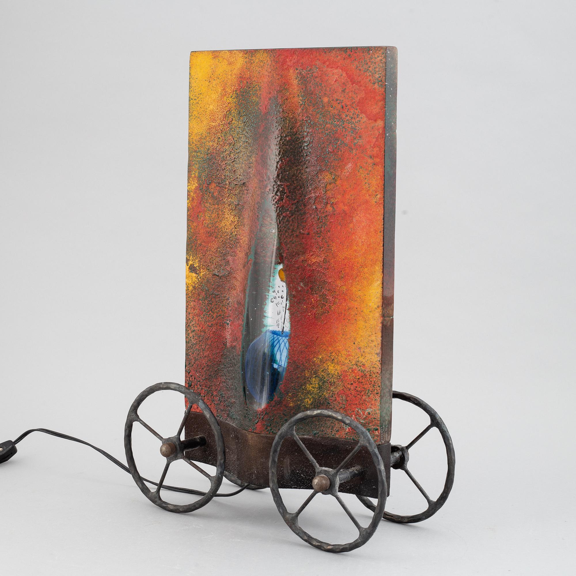 A unique glass sculpture by kjell Engman, Kosta Boda.