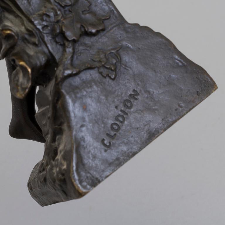 CLAUDE MICHEL CLODION, bronze sculpture, late 19th century.