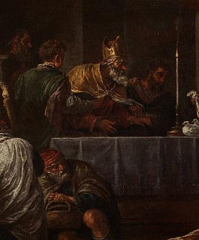 Girolamo da Ponte (Bassano) Hans krets, Frambärandet i templet.