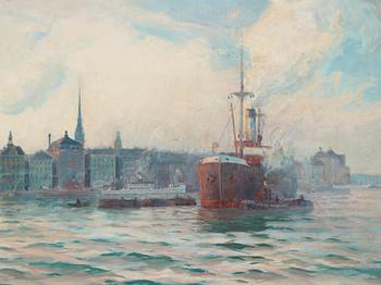 Herman Hägg, Ships by Skeppsbron, Stockholm.