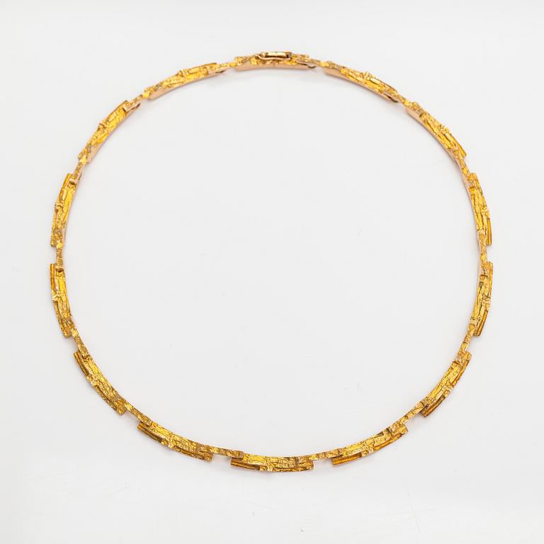 Björn Weckström, "Tundra", a 14K gold necklace . Lapponia 1973.