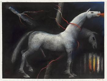 Bertil Vallien, watercolou, signed and dated 12/1 2017.
