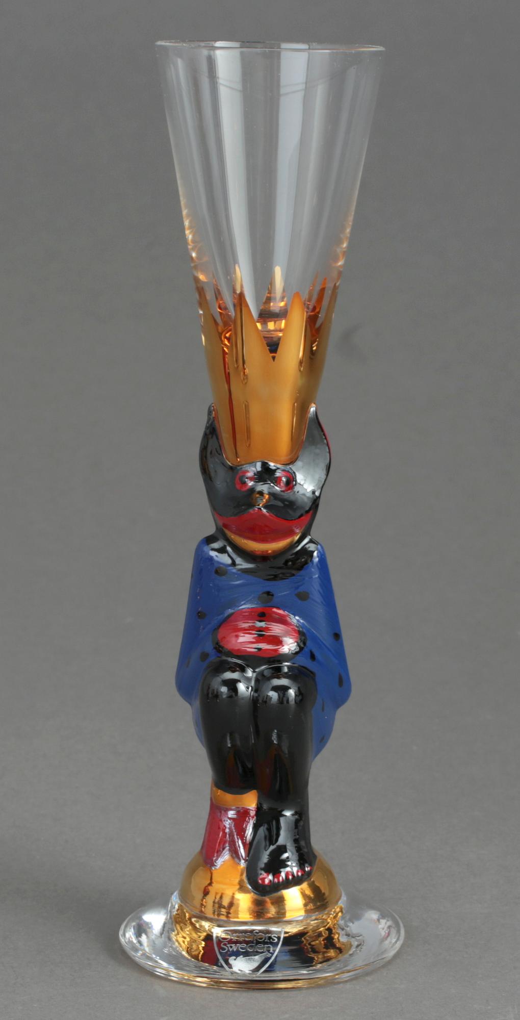 SNAPSGLAS, 6 st, "Nobelservisen", Gunnar Cyrén, Orrefors.