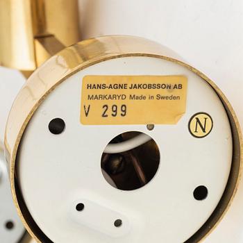 Hans-Agne Jakobsson, a pair of wall lamps, "V-299", Markaryd.