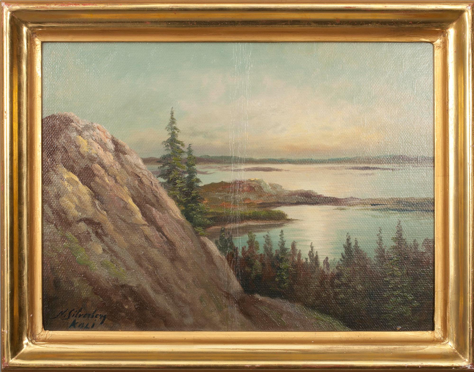 NIKOLAI SILVERBERG, öljy levylle, sign. Koli.