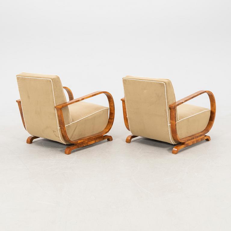 Armchairs, a pair of Art Deco, first half of the 20th century.