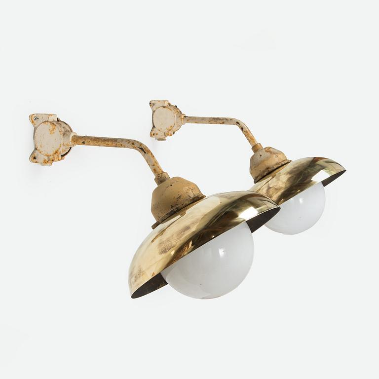 Paavo Tynell, seinä- / ulkovalaisinpari, malli 7308, Taito / Idman, 1930-luku.