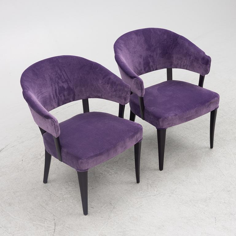 Carl Malmsten, armchairs, a pair, "Lata Greven", second half of the 20th century.