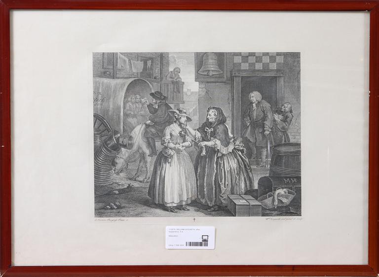 WILLIAM HOGARTH, efter, kopparstick, 6 st.