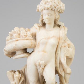 A 19TH CENTURY ALABASTER SCULPTURE.