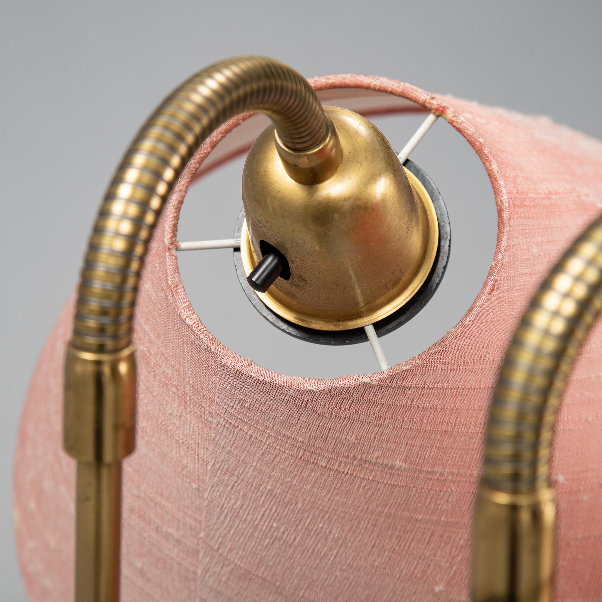 Einar Bäckstöm, a brass floor light, second half of the 20th Century.