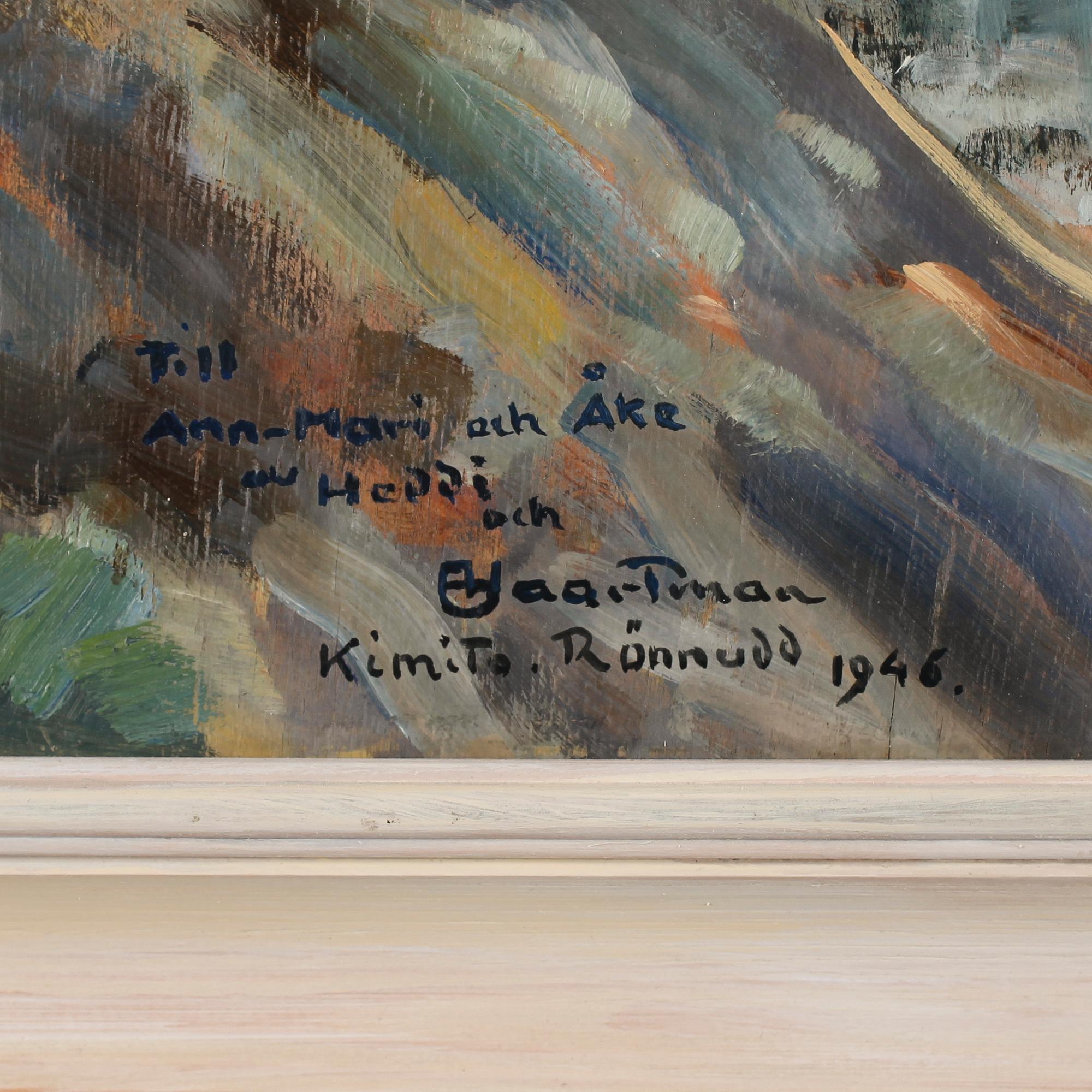 AXEL HAARTMAN, olja på pannå, signerad och daterad 1946.