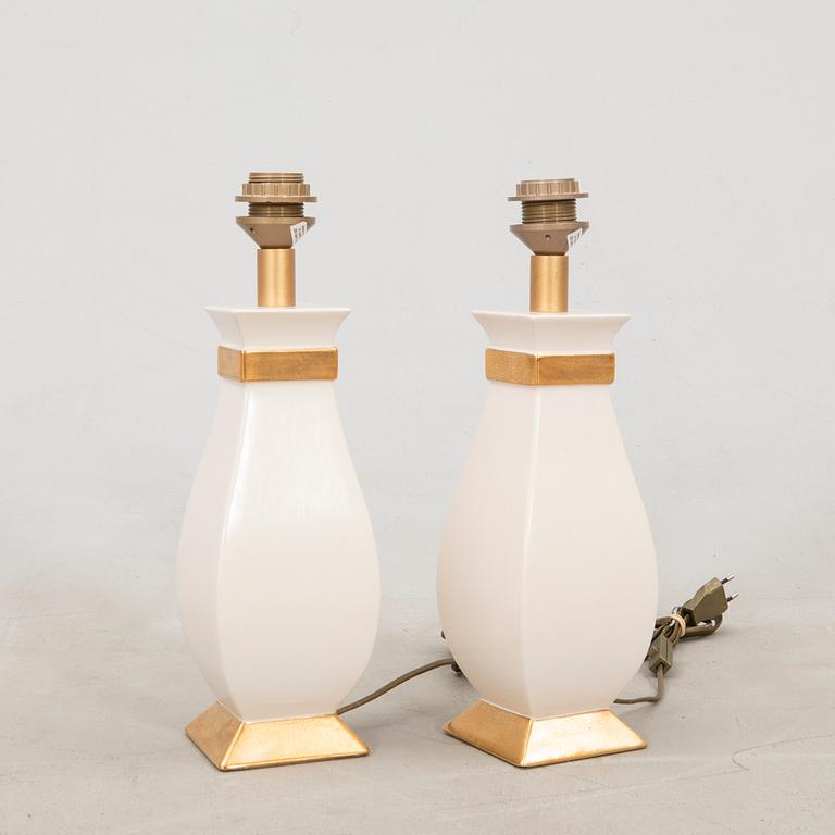 Table lamps, a pair, le Dauphine, France, late 20th century.