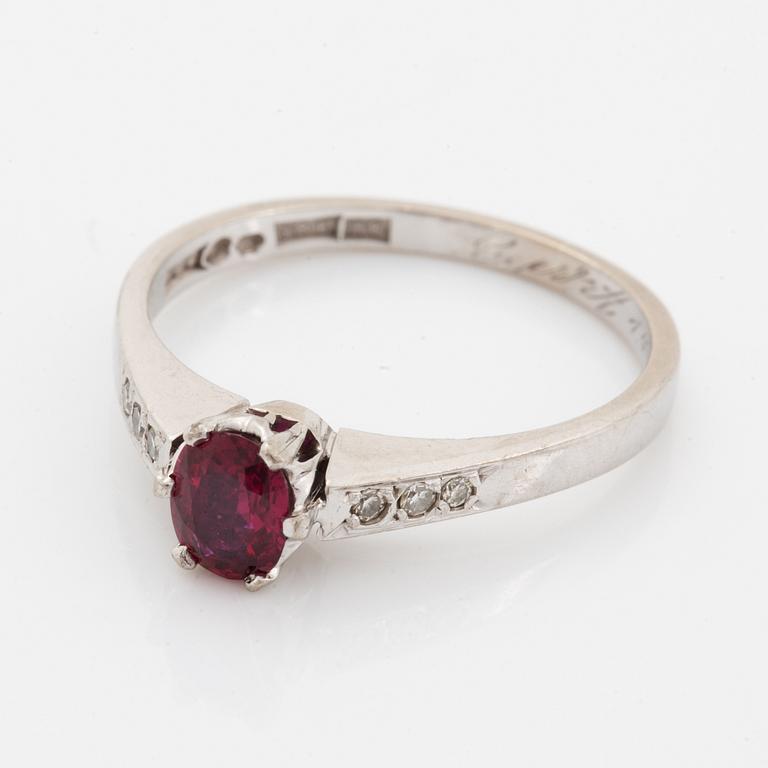 Ruby and diamond ring.
