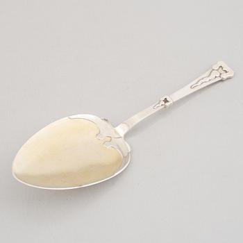 Serving utensils, 3 pcs, silver, Denmark, including Johan Rohde, "Konge/Acorn", Georg Jensen.