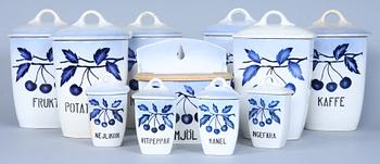 KRYDDBURKAR, 11 st, flintgods, Tjeckoslovakien. 1900-talets mitt.