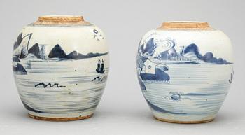 BOJANER, 2 st, porslin, Kina, 1800-tal.