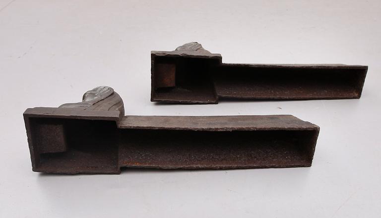 ELDHUNDAR, 1 par, gjutjärn, 1900-tal.