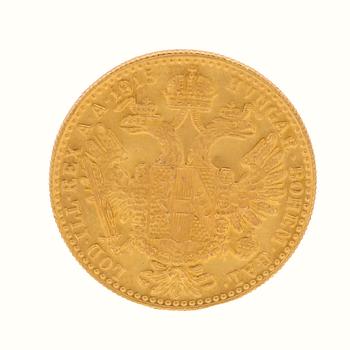 Coin, Austria-Hungary, 1 Ducat, 18K gold 1915 restrike, weight 3,3 grams.