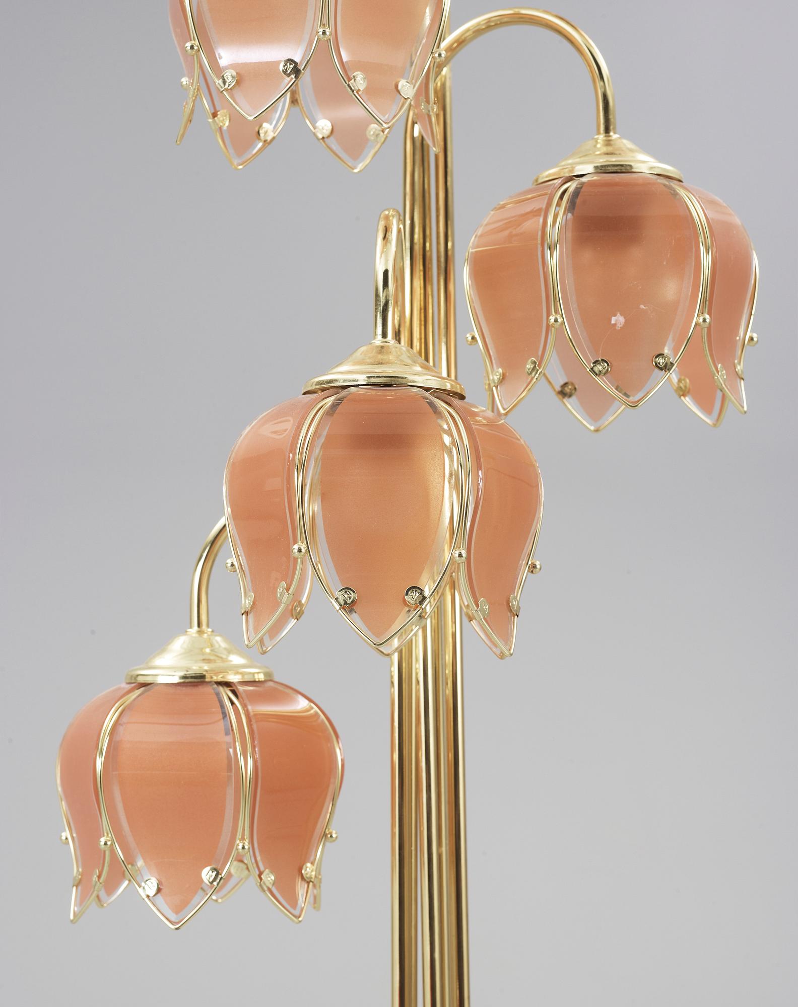 GOLVLAMPA, mässing, 1900-talets hälft.