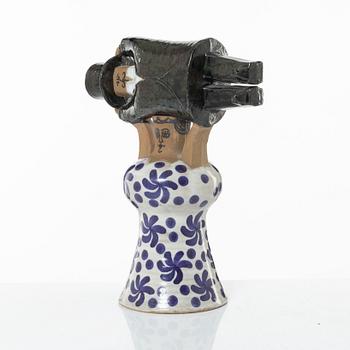 Lisa Larson, figurin, stengods, "Samhällsdebatten", Gustavsberg.