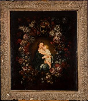 Daniel Seghers Follower of, MOTHER AND CHILD.