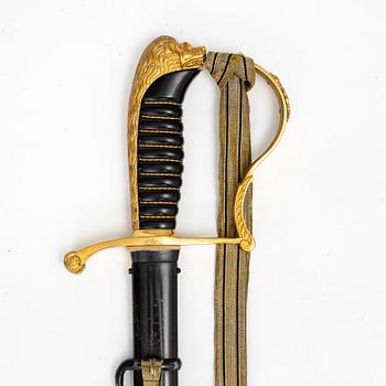 A Swedish infantry officer's sword, 1899 pattern, with scabbard.