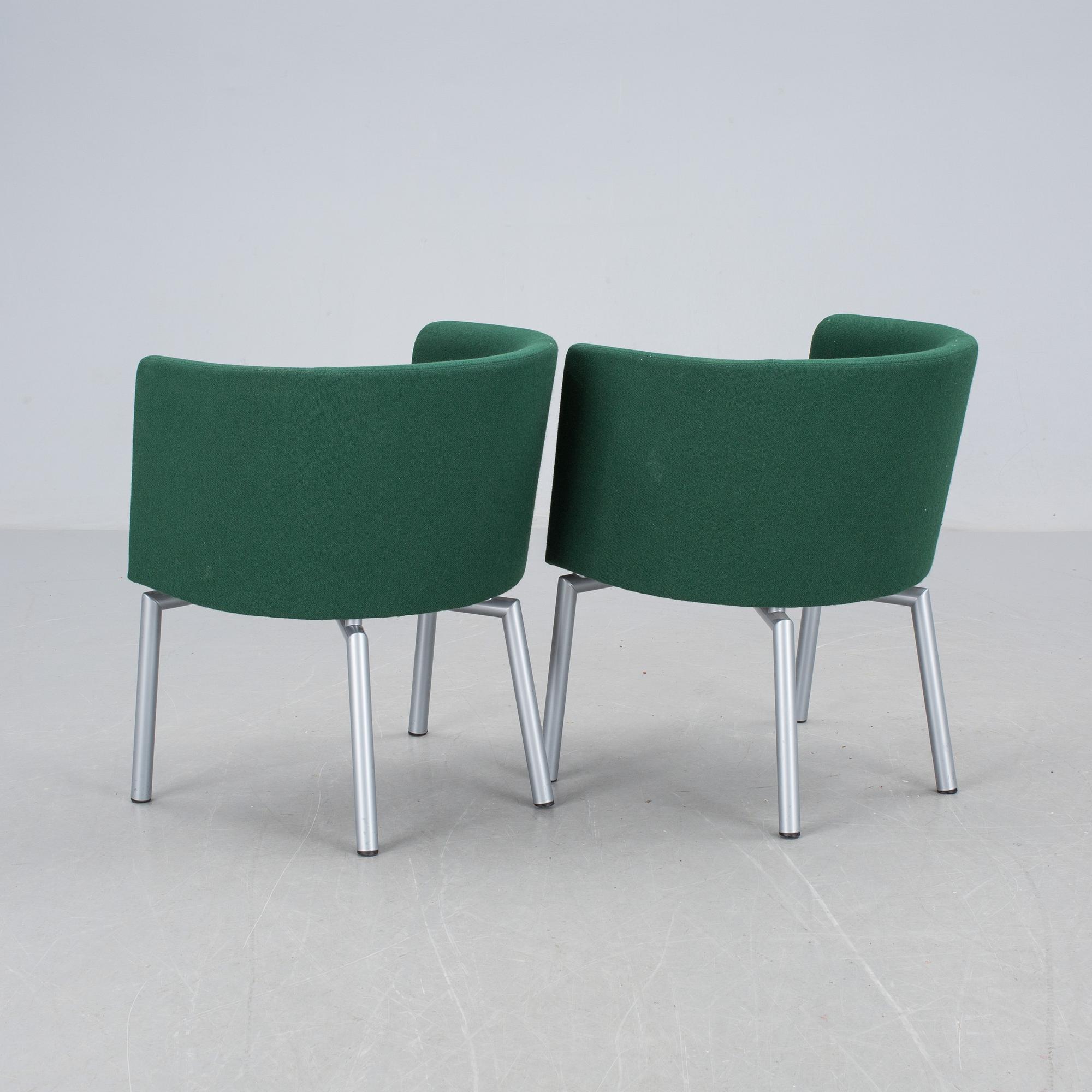 KARMSTOLAR, ett par, Lammhults möbler. 1900-talets slut.