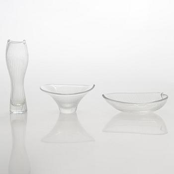 Tapio Wirkkala, five 1950s art glass objects, signed Tapio Wirkkala - Iittala.