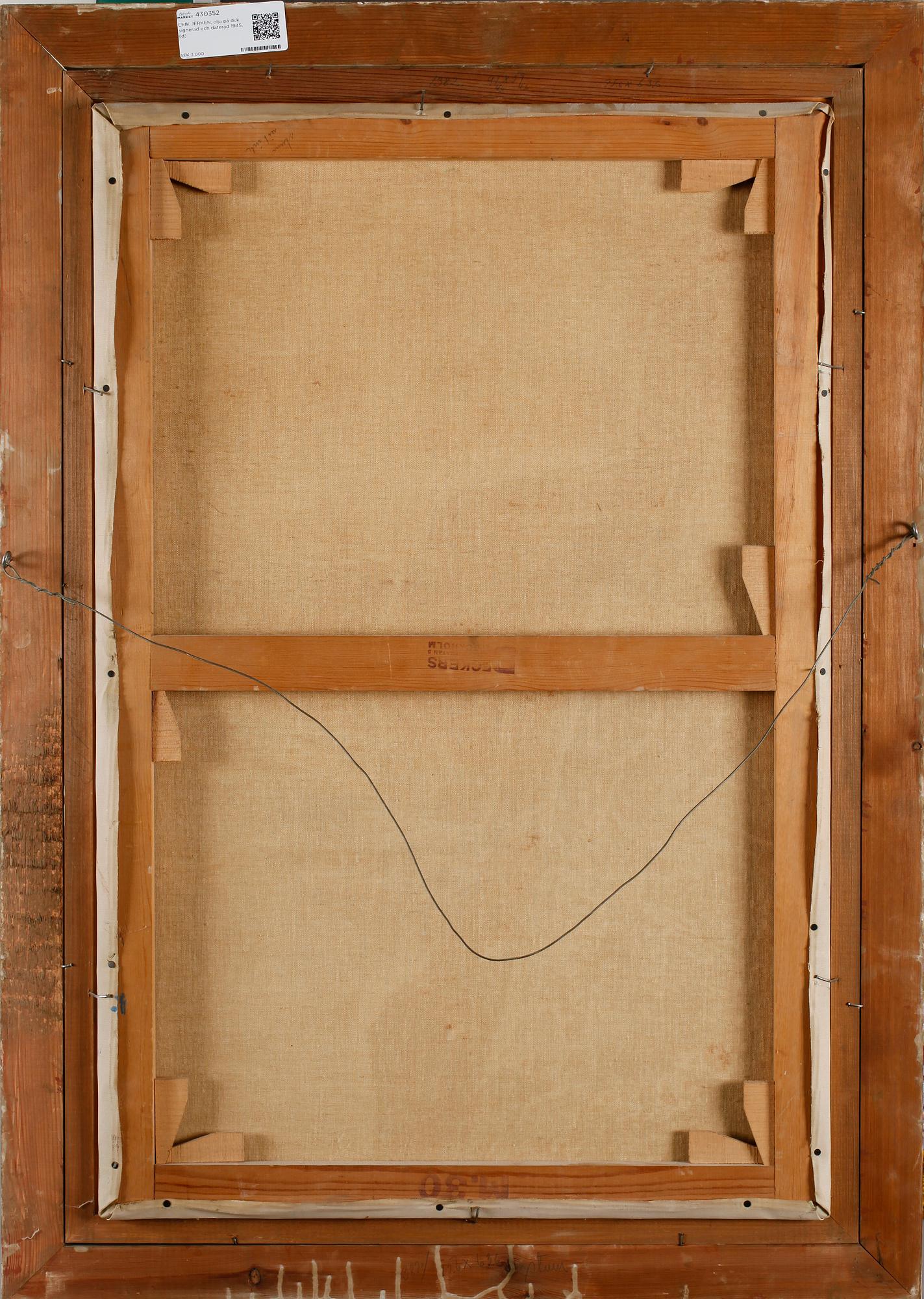 ERIK JERKEN, olja på duk, signerad och daterad 1945.