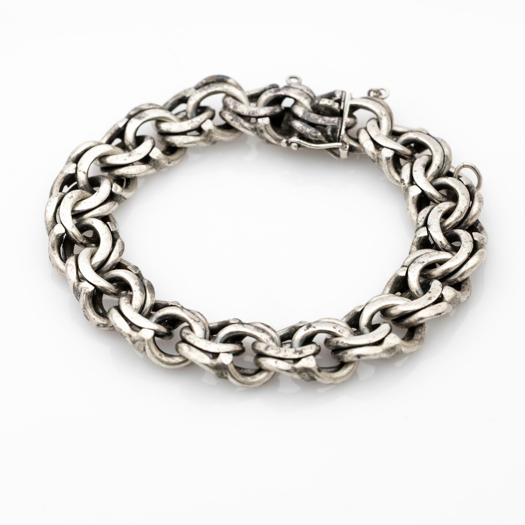 Armband, Bismarck-länk, silver.