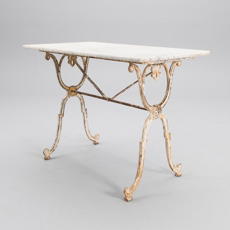 An early 20th century garden table.