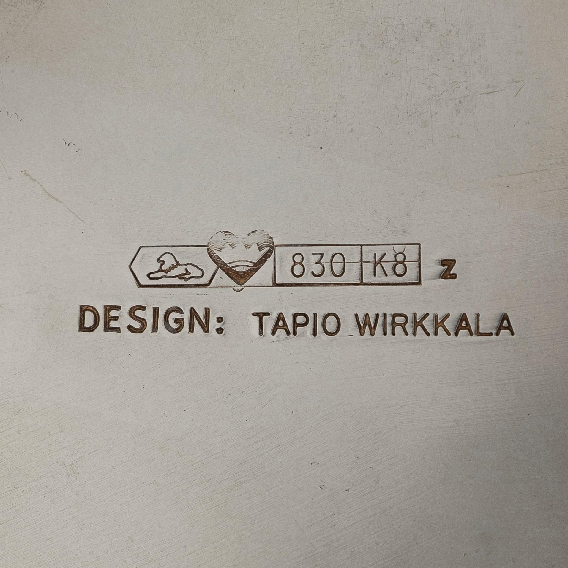 Tapio Wirkkala, vas, silver, "TW6-4", Kultakeskus, Tavastehus 1987.