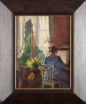 EMMA SPARRE, olja på pannå, ej signerad.