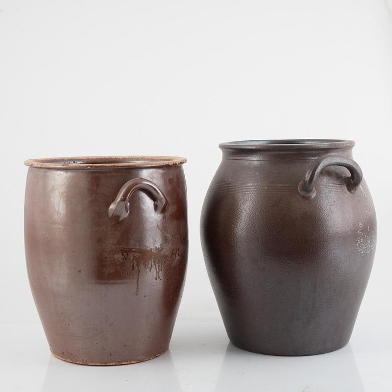 Pots, 5 pcs, 20th century.