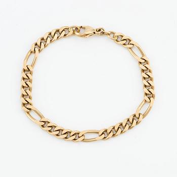 Armband, 18K guld, figarolänk.